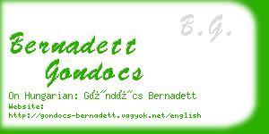 bernadett gondocs business card